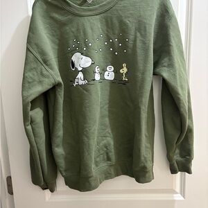 Green Snoopy Sweatshirt